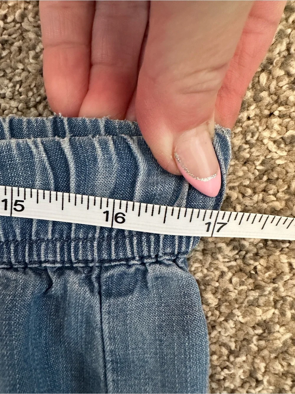 Splendid Pants Wide Leg Blue Chambray Lyocell Drawstring Elastic Waist Pockets